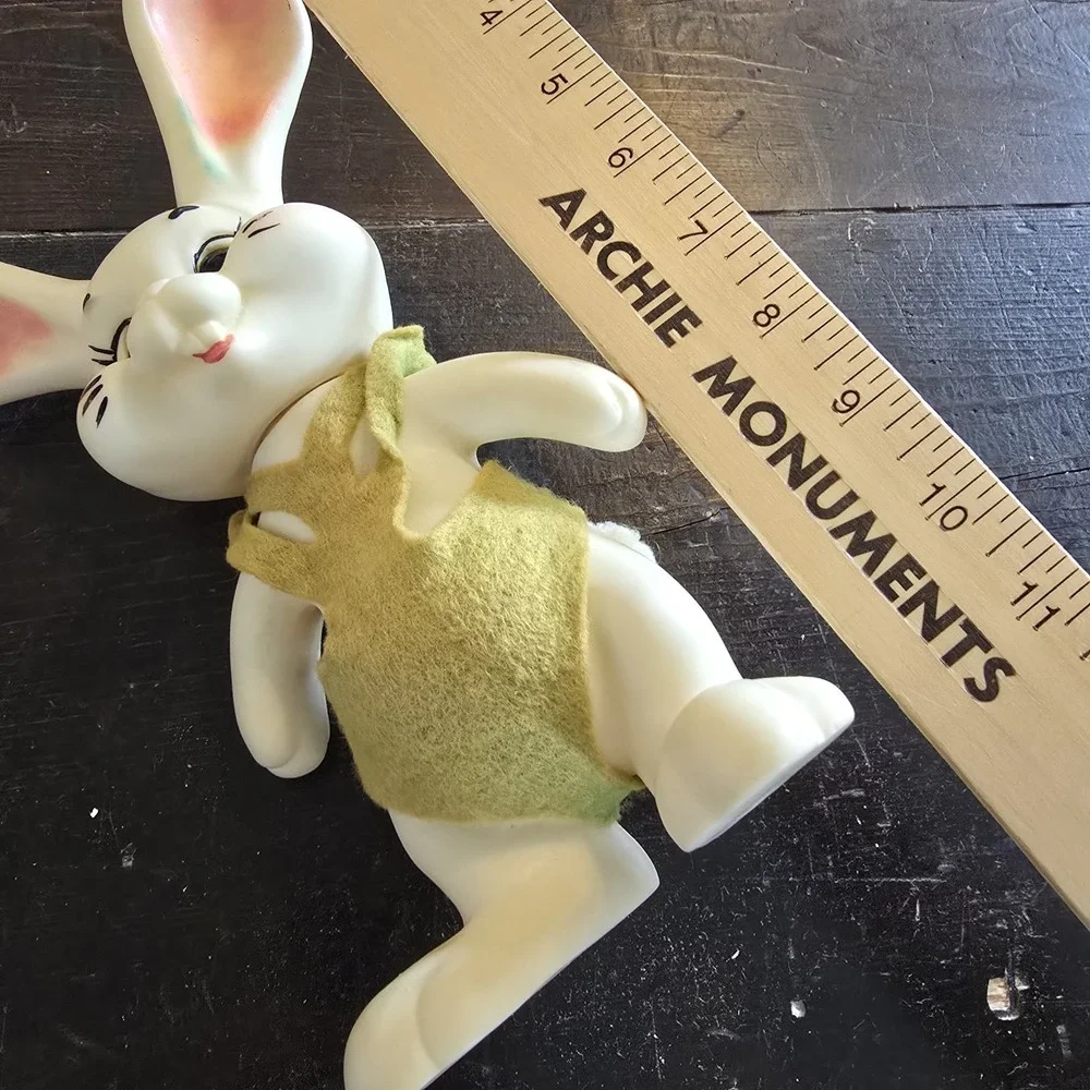 Vintage 60s Easter Bunny Blow Mold Vinyl Plastic Bank Rabbit Roy Des‎ RDF 1968